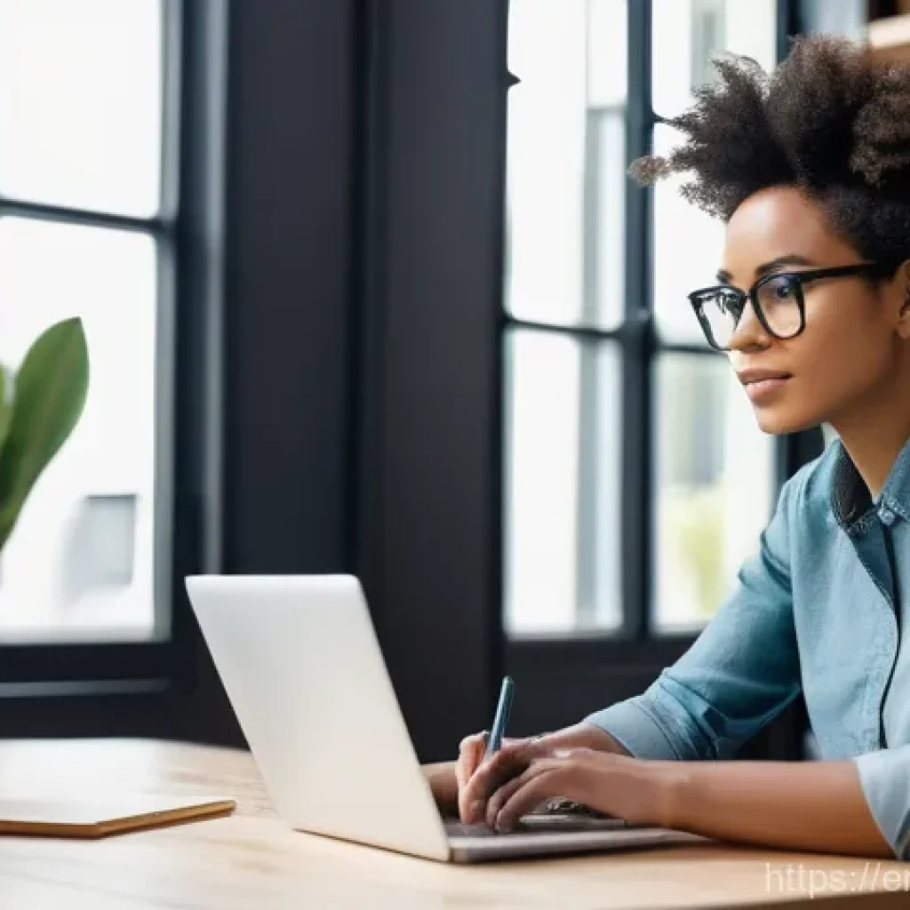 부업을 위한 필수 교육 과정 - **Prompt:** A focused young adult, 25-35 years old, of diverse ethnicity, with a determined yet opti...