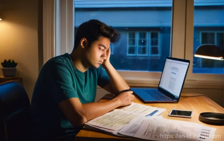 부업의 사회적 책임과 윤리적 고려 - **Prompt:** A young adult, looking thoughtfully stressed and slightly overwhelmed, sits at a home de...