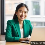 Home 20 부업의 문제 해결 기법 - **Prompt:** A vibrant, confident female entrepreneur in her late 20s, of East Asian descent, sits at...